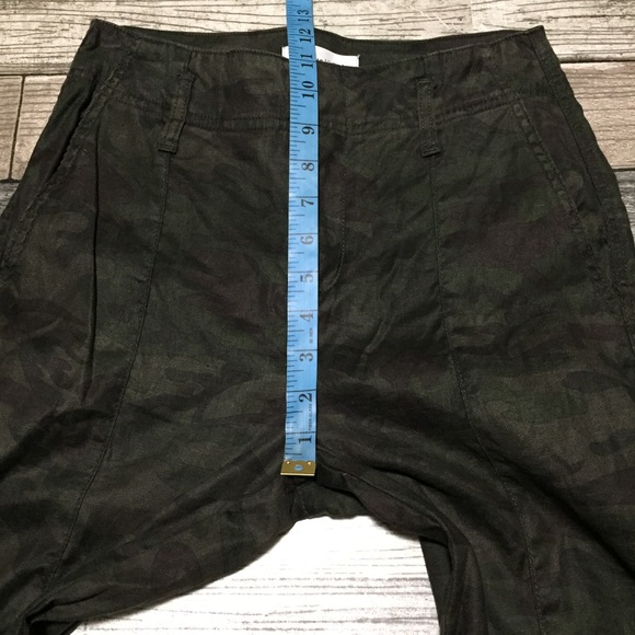 Level 99 Camo Wide Leg Crop Pants Women’s 25 (Inseam 23.5) Linen Lyocell - Picture 3 of 9